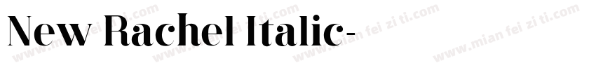 New Rachel Italic字体转换